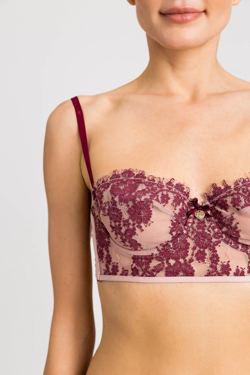 Reggiseno a balconcino in pizzo con piume Twinset - immagine 4