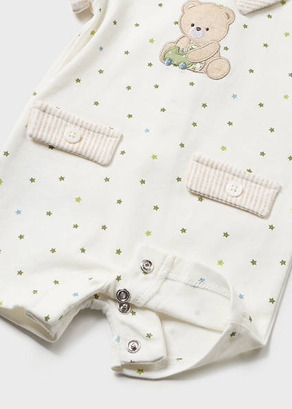 Pagliaccetto MAYORAL per neonato color panna con stelline verdi - immagine 4