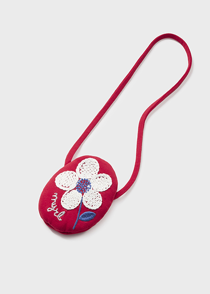 Abito prendisole MAYORAL per bambina color rosso con borsetta - immagine 5