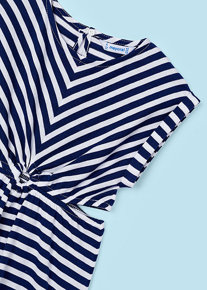 Abito MAYORAL per bambina color bianco e blu stile marina - immagine 6