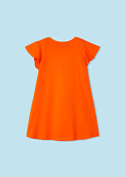 Abito MAYORAL per bambina color arancione con borsetta - immagine 3