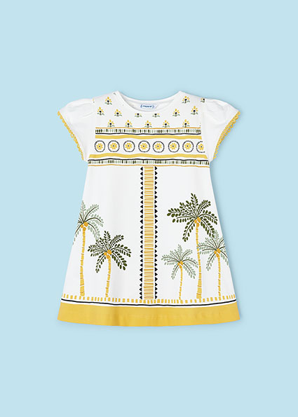 Abito MAYORAL per bambina color giallo fantasia etnica - immagine 3