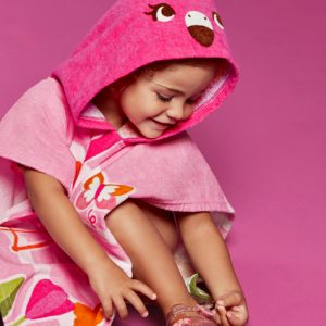 Accappatoio MAYORAL per bambina  modello poncho con fenicottero