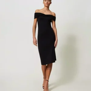 Abito longuette con arricciatura Twinset