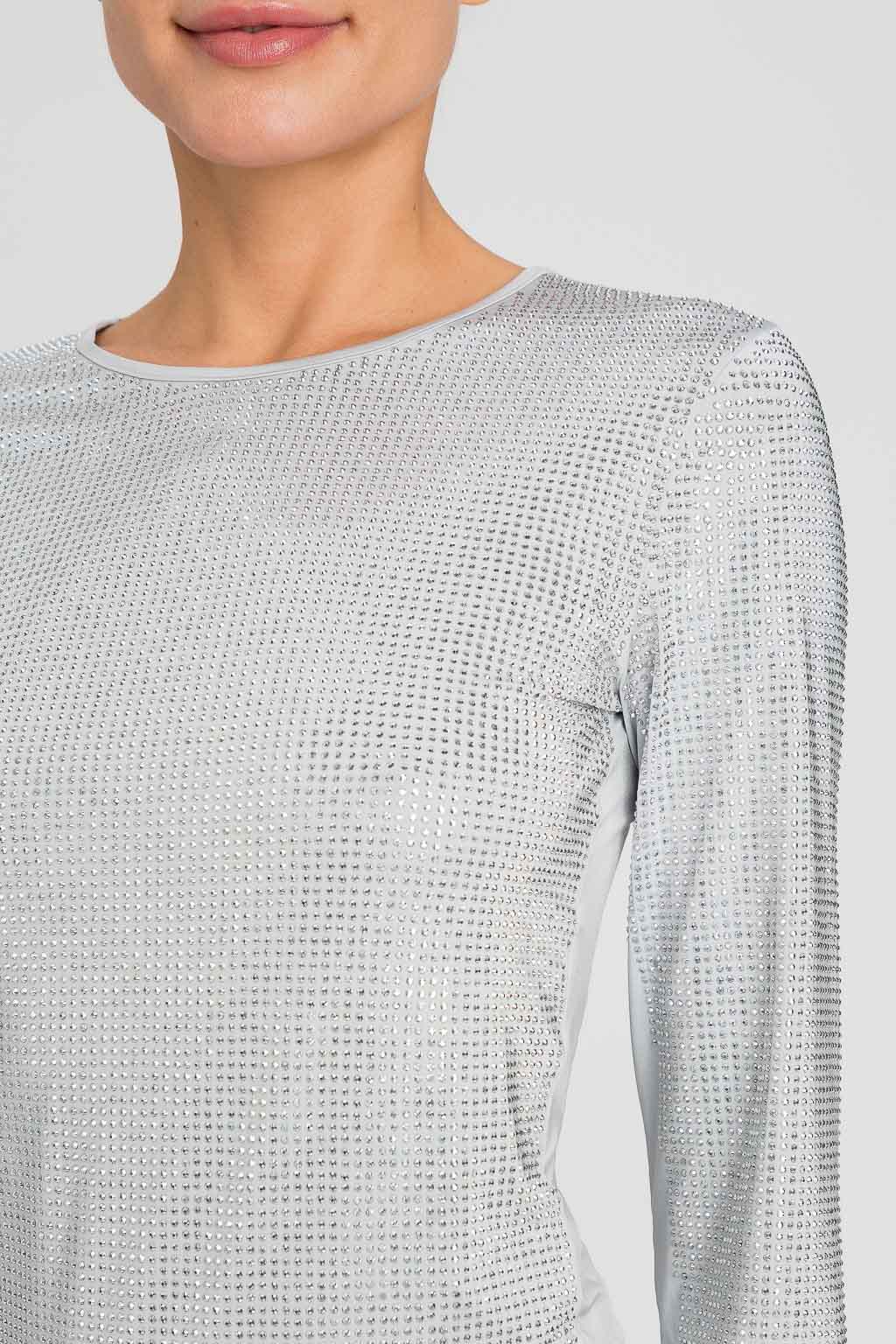 T-shirt stretch con strass all over TWINSET - immagine 9