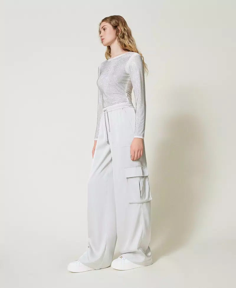 Pantaloni cargo in raso TWINSET - immagine 7