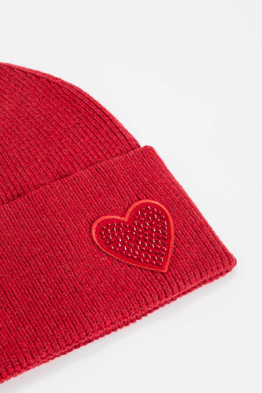 Berretto in maglia con patch Cuore Strass Twinset - immagine 4
