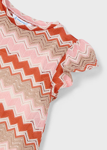 Abitino estivo MAYORAL per bambina fantasia etnica tonalità dei marroni e mattoni - immagine 6