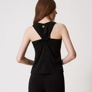 Top halter con drappeggio Twinset
