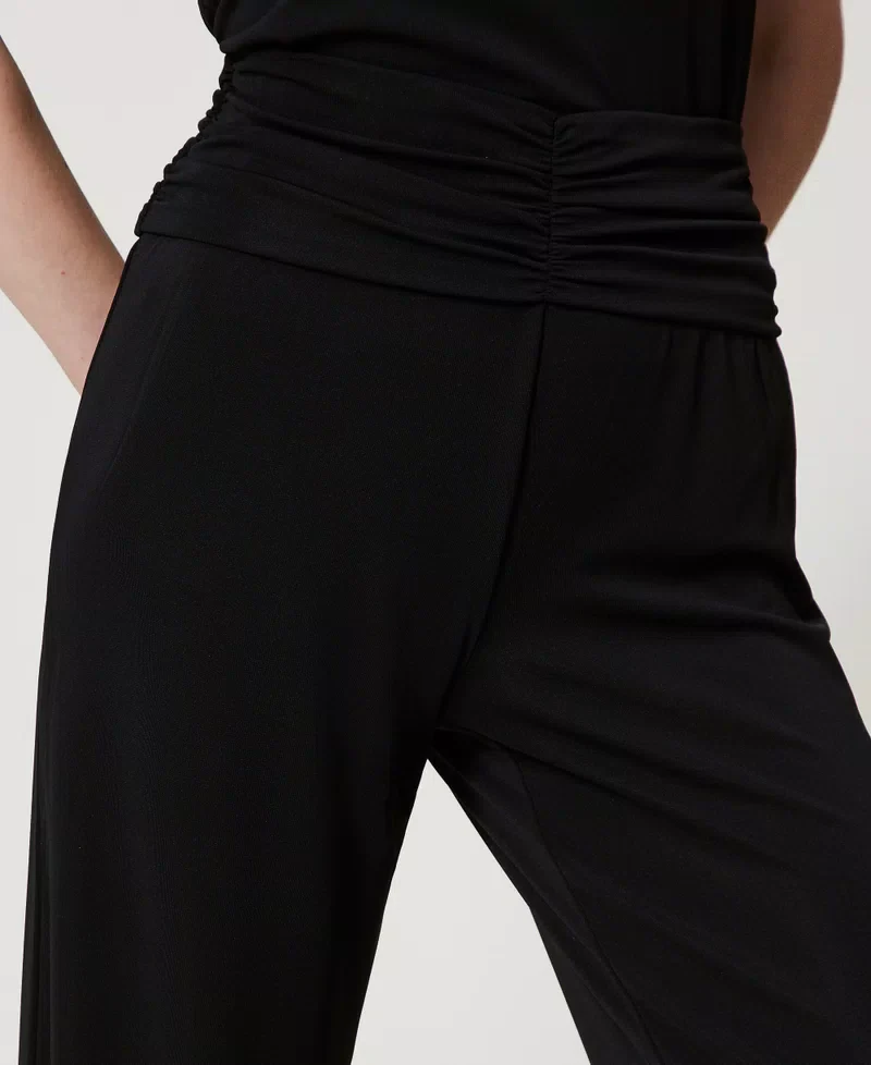 Pantaloni a palazzo con drappeggio Twinset - immagine 3