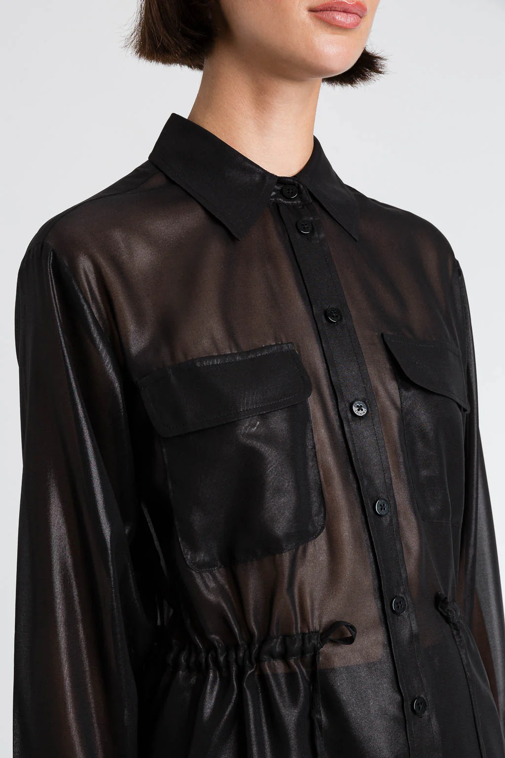 Camicia in georgette laminata Twinset - immagine 9