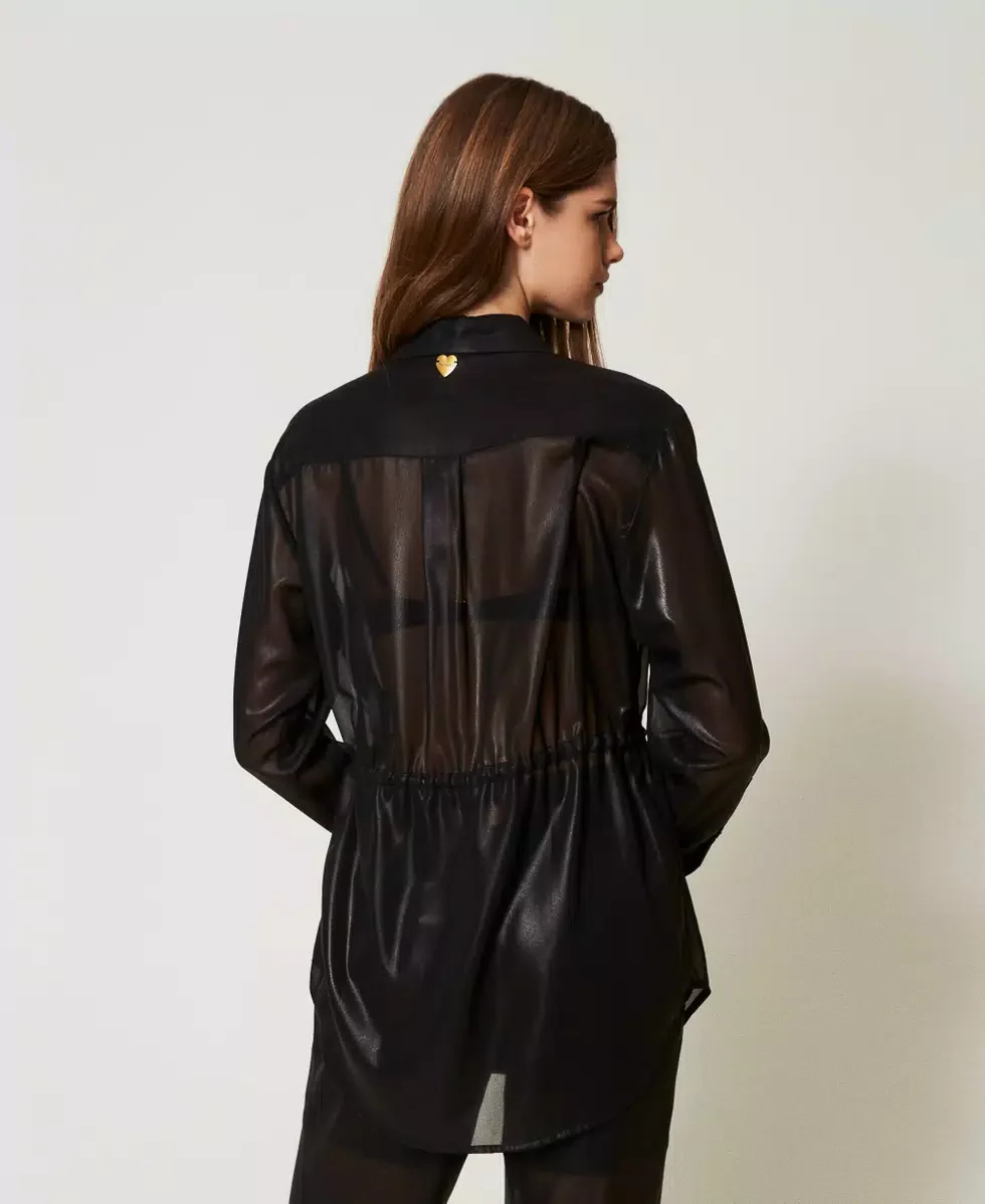 Camicia in georgette laminata Twinset - immagine 5