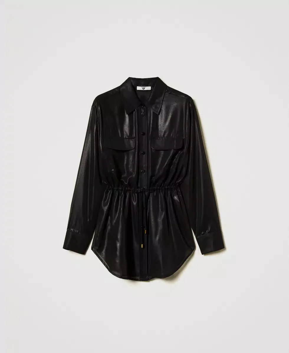 Camicia in georgette laminata Twinset - immagine 7