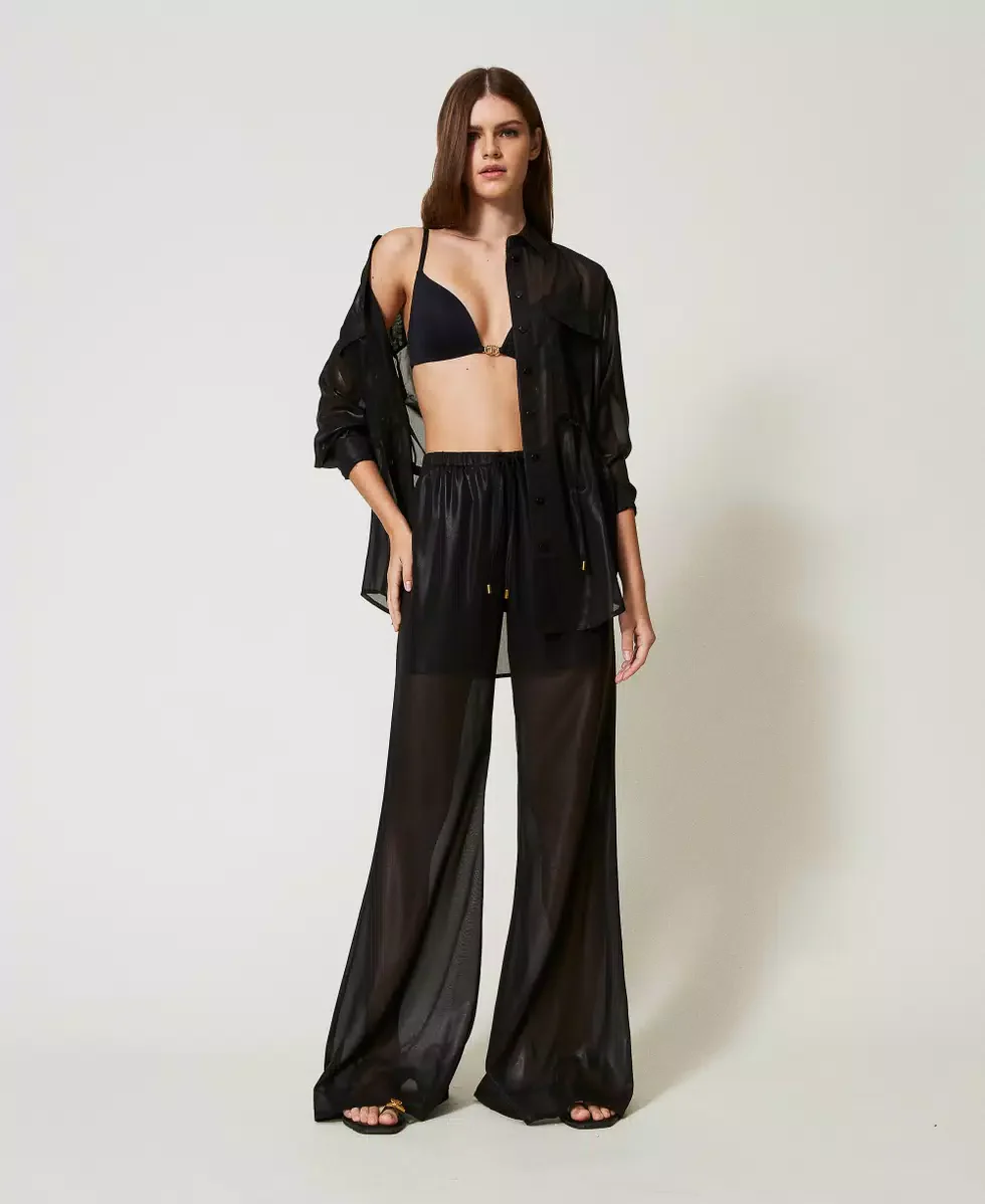 Camicia in georgette laminata Twinset - immagine 3