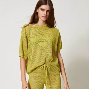 Twitter Maglia a rete con logo TWINSET