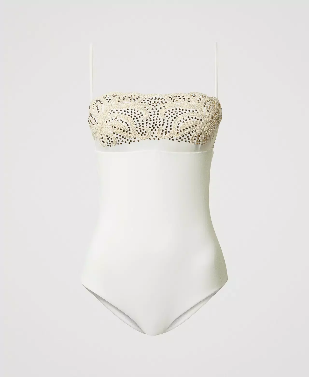 Costume intero con ricamo e strass Twinset - immagine 2