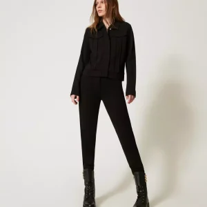 Pantaloni dritti con pinces TWINSET