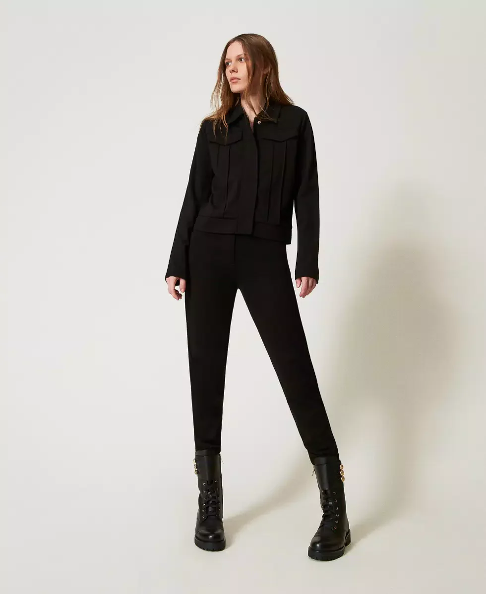 Pantaloni dritti con pinces TWINSET