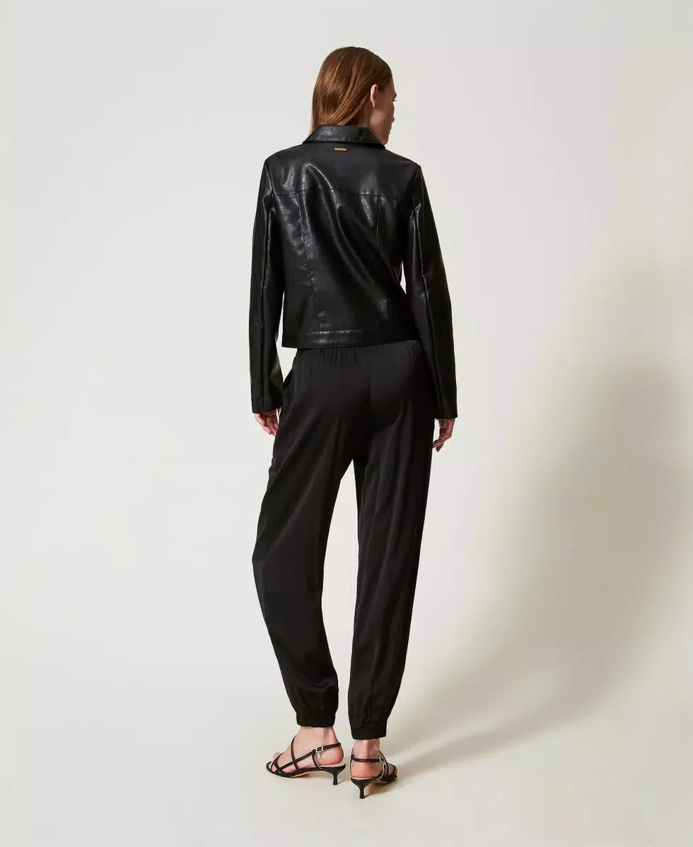 Pantaloni joggers in raso Twinset - immagine 6