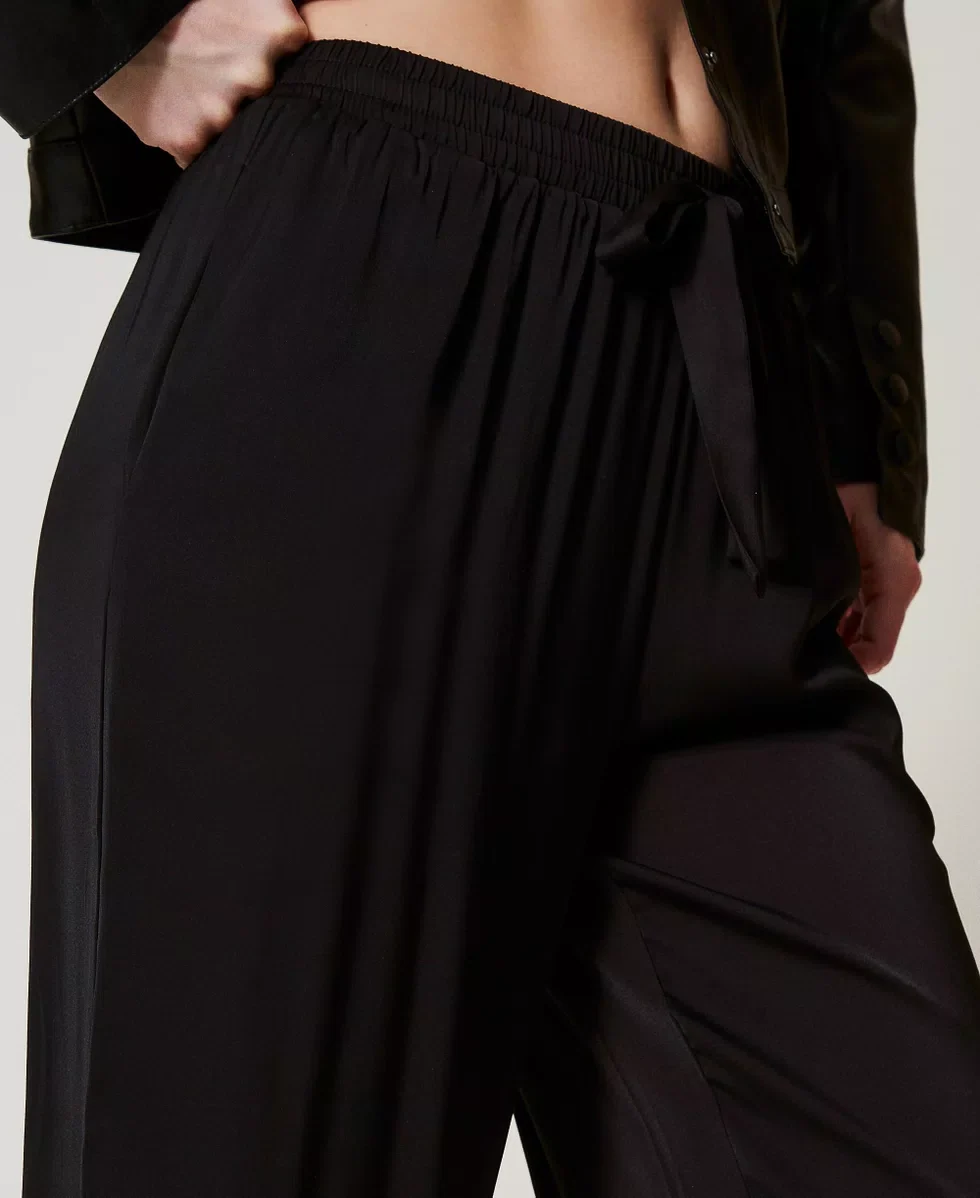 Pantaloni joggers in raso Twinset - immagine 4