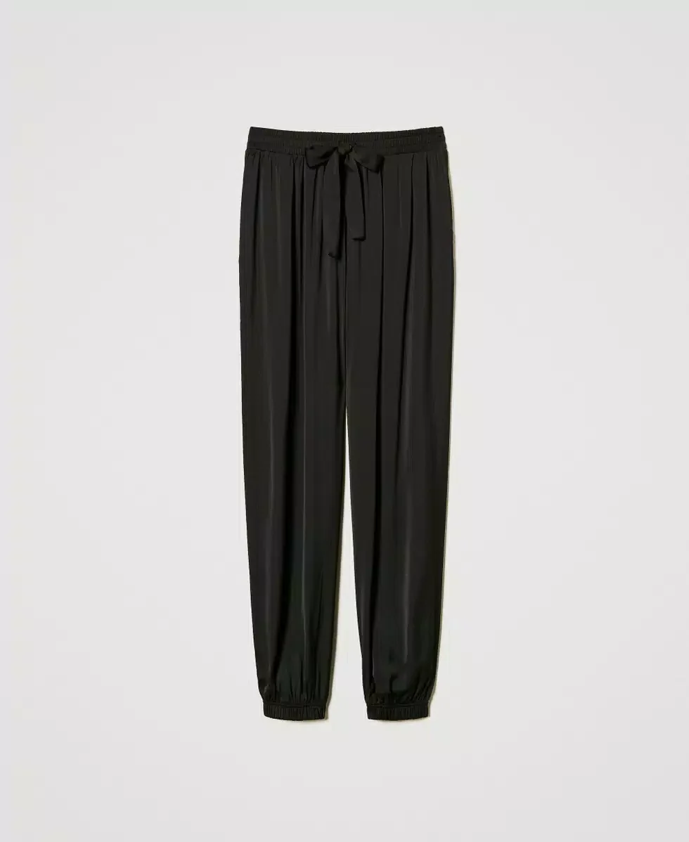 Pantaloni joggers in raso Twinset - immagine 7