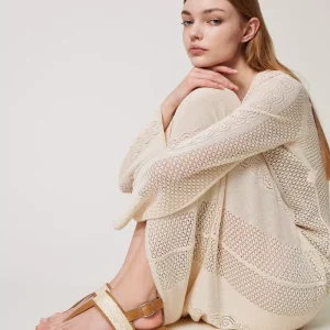 Sandali flat infradito con rafia Twinset