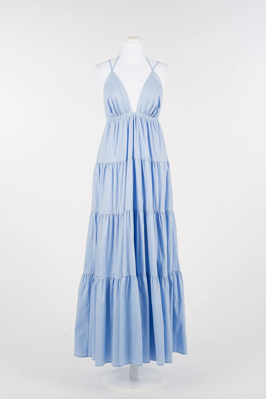 Abito lungo in popeline con balze Twinset - immagine 9