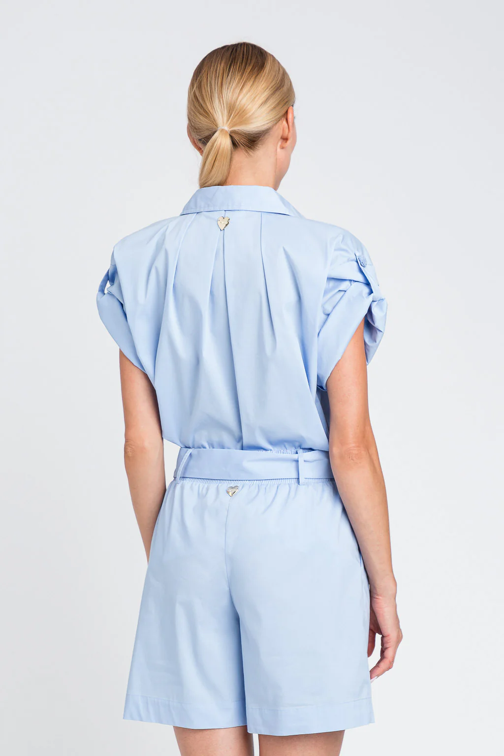 Bermuda in popeline con cintura Twinset - immagine 7