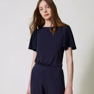 Blusa con maniche arricciate Twinset