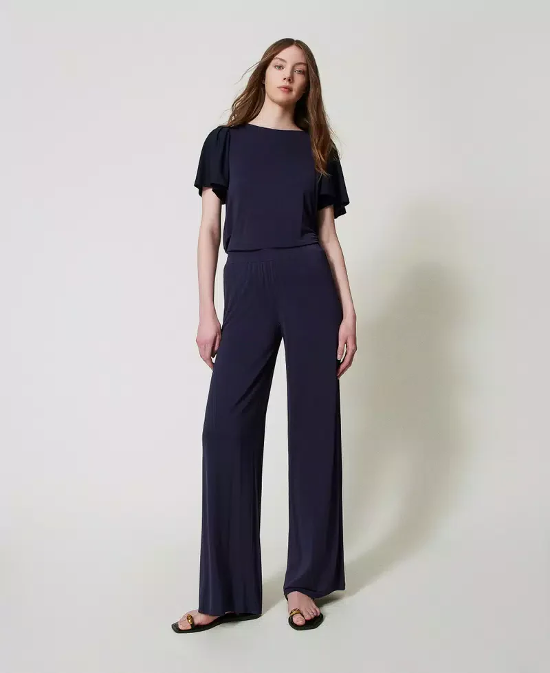 Pantaloni a palazzo in jersey Twinset - immagine 2