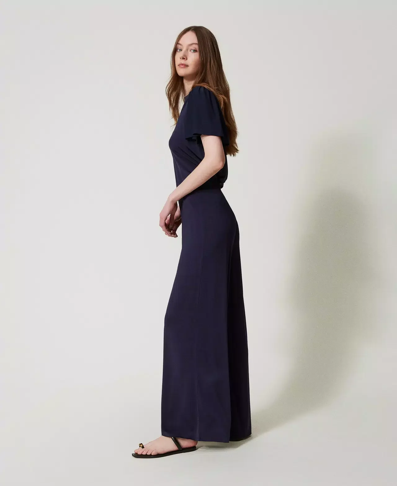 Pantaloni a palazzo in jersey Twinset - immagine 3