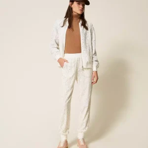 Pantaloni joggers in pizzo TWINSET