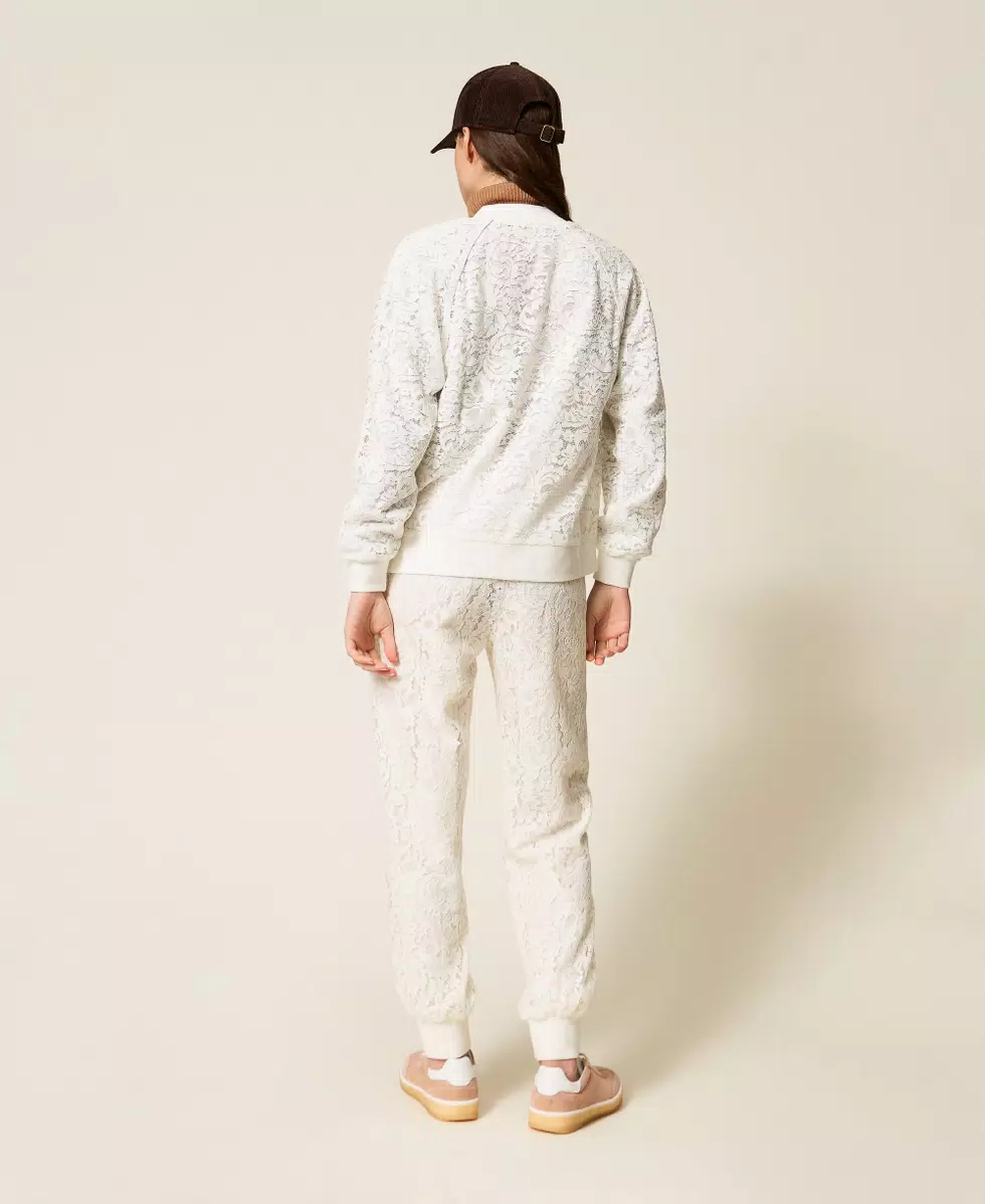 Pantaloni joggers in pizzo TWINSET - immagine 6