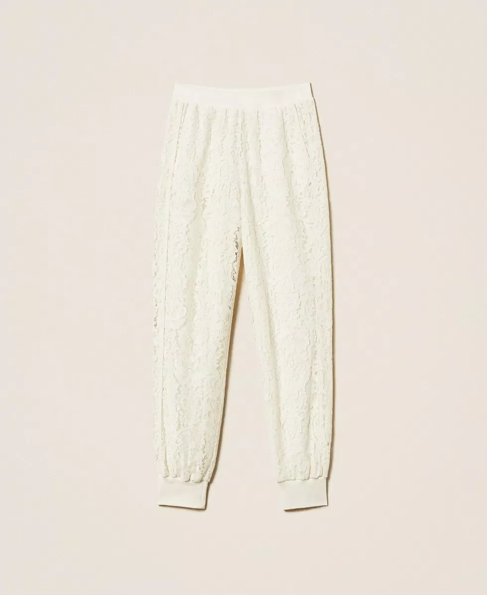 Pantaloni joggers in pizzo TWINSET - immagine 9