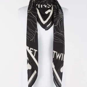 Kefiah con stampa a cuori Twinset