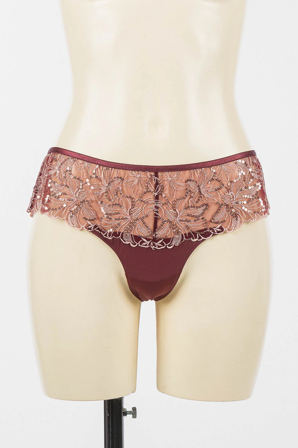 CULOTTE A brasiliana con ricamo floreale Twinset - immagine 9