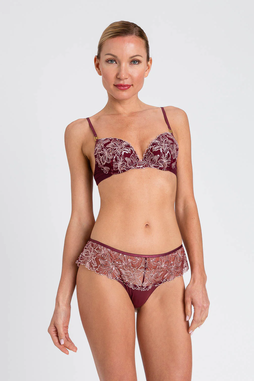 CULOTTE A brasiliana con ricamo floreale Twinset - immagine 8