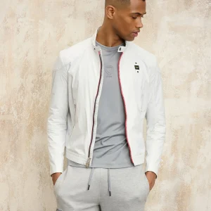 Blauer uomo giubbino Thayer 25SBLUC01281007105 102 bianco