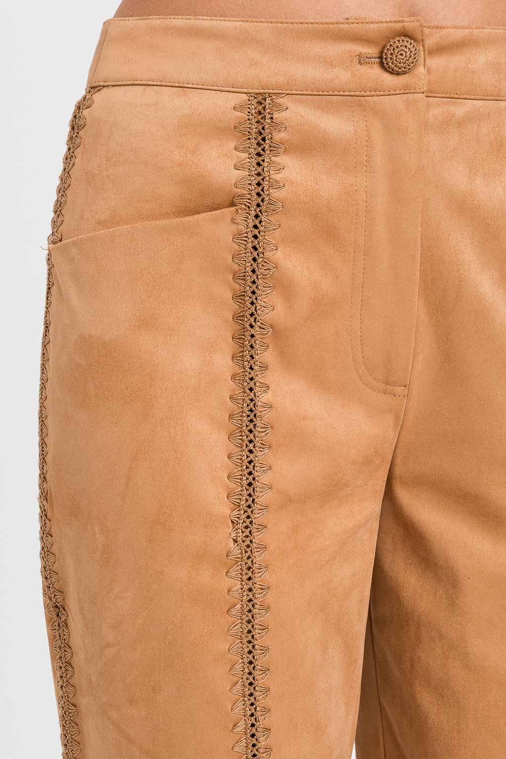 Pantaloni scamosciati con ricamo TWINSET - immagine 9