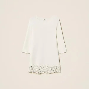 Maxi maglia con pizzo Twinset