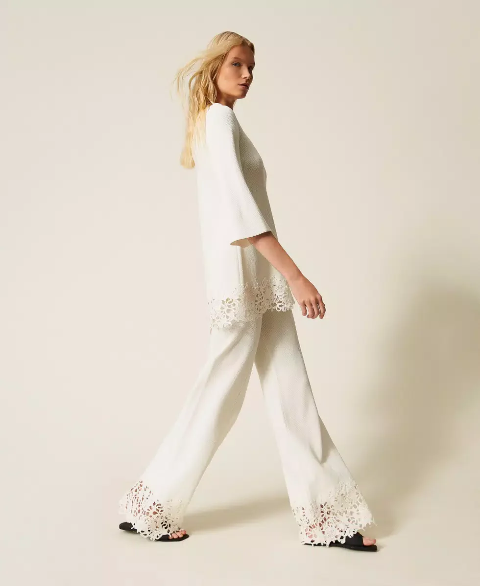 Pantaloni in maglia con pizzo Twinset - immagine 6