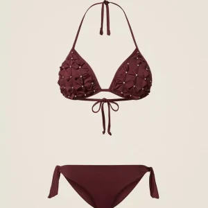 Triangolo da bagno con ricamo e tanga Twinset