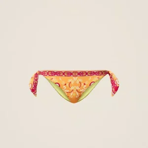 Tanga da bagno con stampa foulard TWINSET