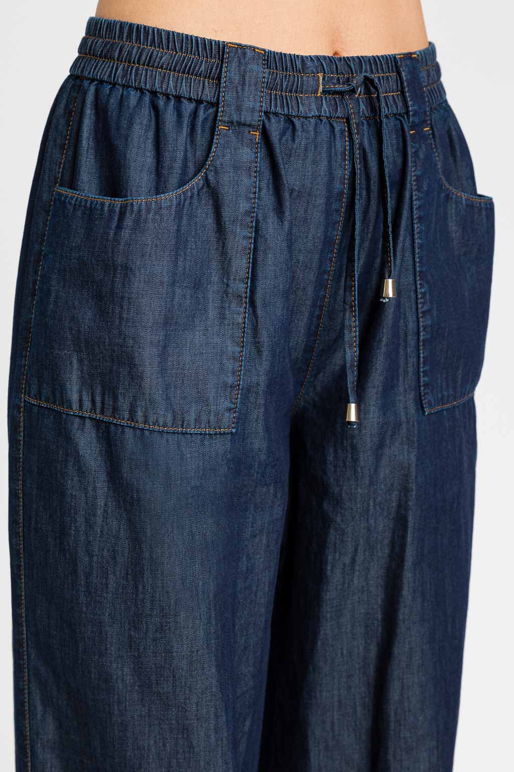 Pantaloni joggers in chambray TWINSET - immagine 8
