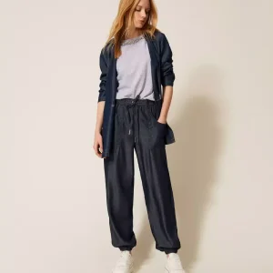 Pantaloni joggers in chambray TWINSET