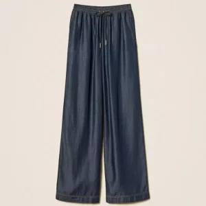 Pantaloni ampi in chambray TWINSET