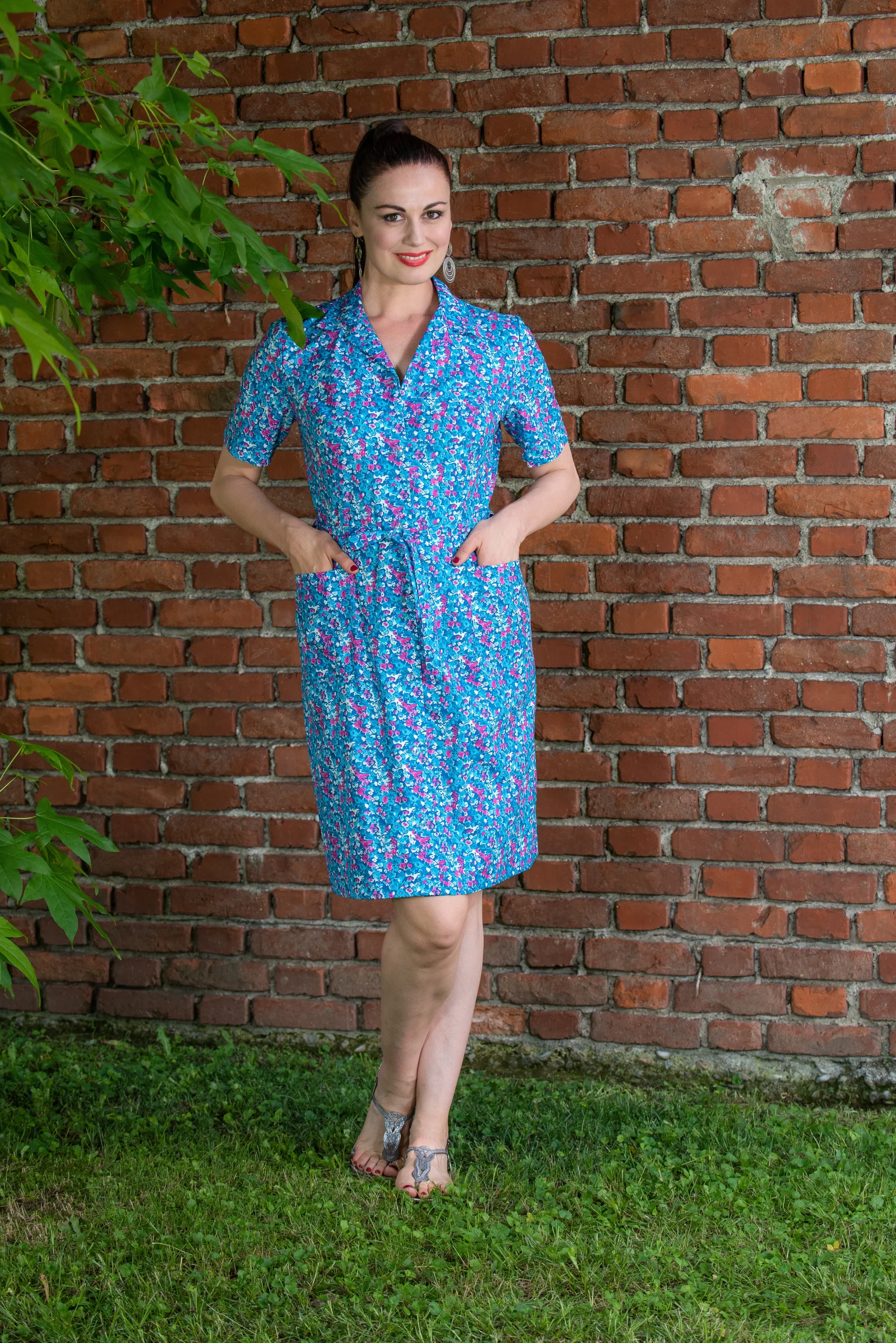 AERTRE Grembiule Copriabito Donna Lungo Mezza Manica Art. Nizza - immagine 7