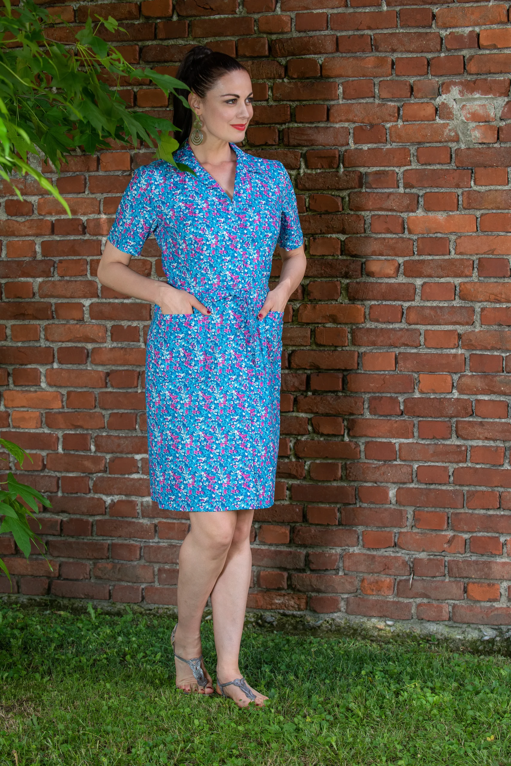 AERTRE Grembiule Copriabito Donna Lungo Mezza Manica Art. Nizza - immagine 8