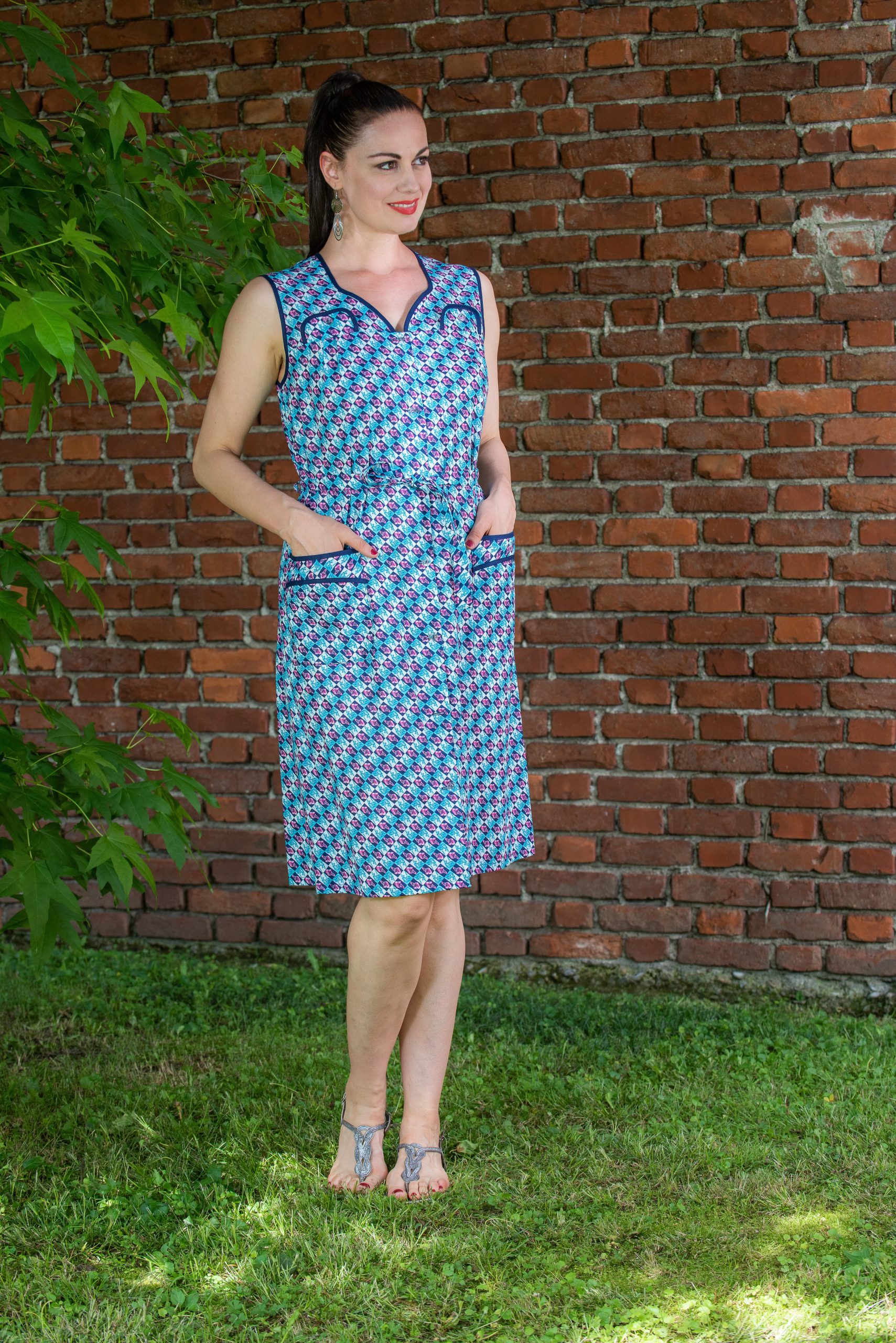 AERTRE Grembiule Copriabito Donna Lungo Senza Maniche Art. 1396 - immagine 8