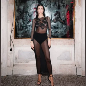 ABITO  TULLE E INTARSI RICAMO Raffaela D'Angelo